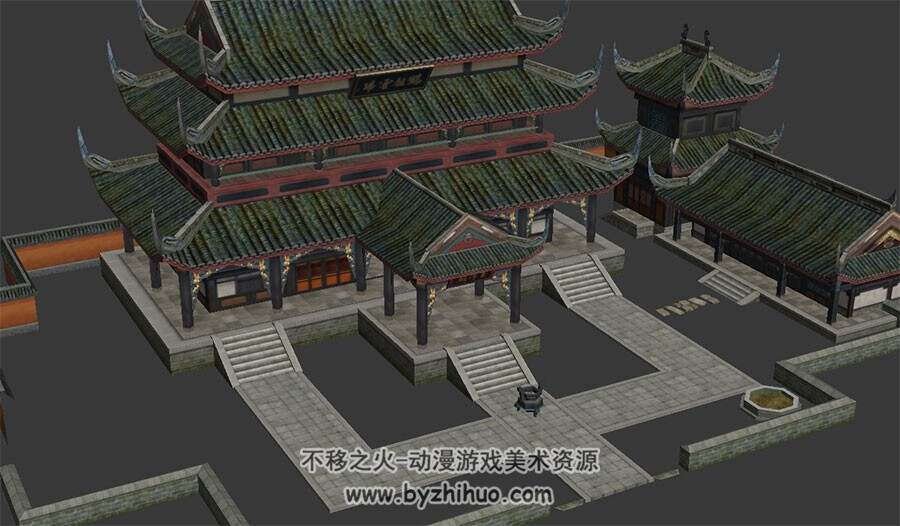 中式古代建筑 玉清殿 Max模型