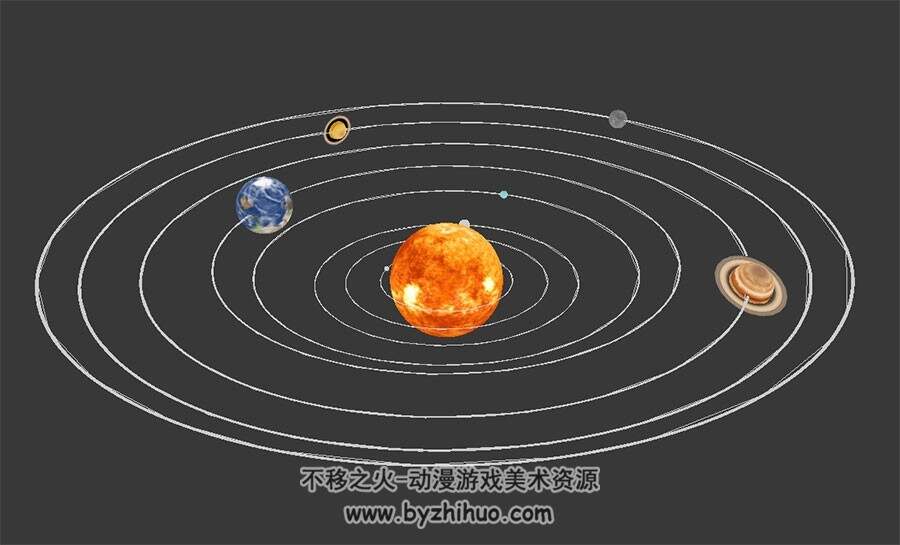 太阳系星球 Max模型