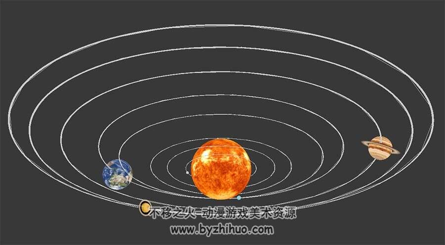 太阳系星球 Max模型