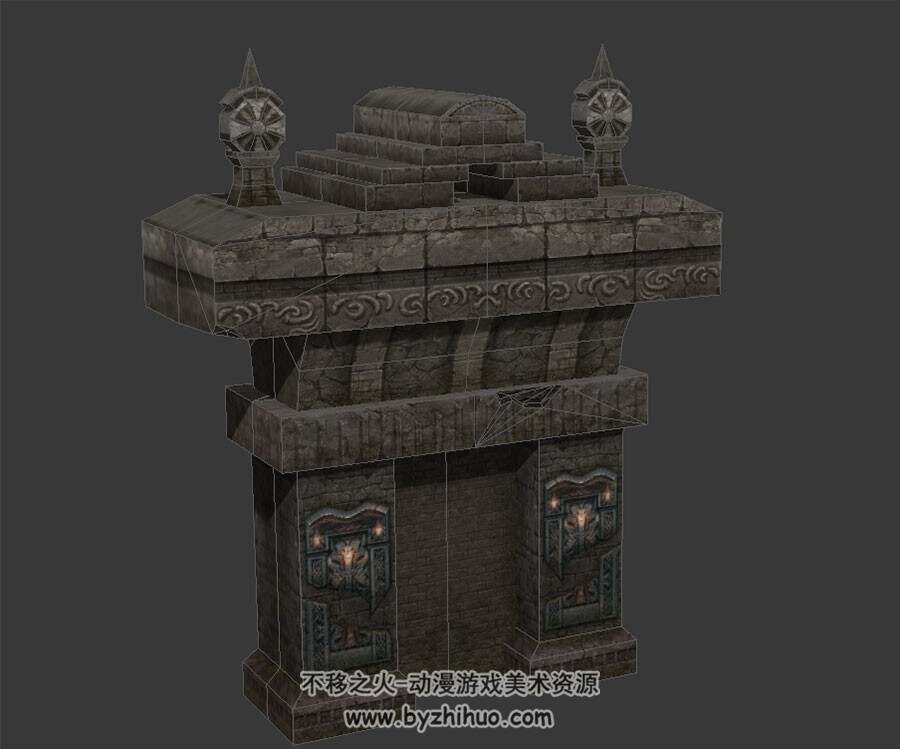 古代建筑 苍龙神殿 Max模型