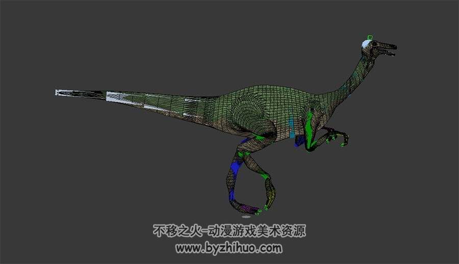 次世代 火鸡龙 恐龙3D模型 带骨骼绑定和动作