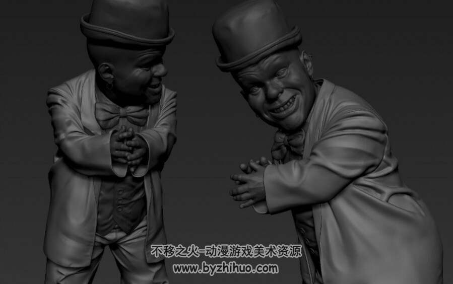 逼真写实的穿西装的侏儒 ZBrush模型