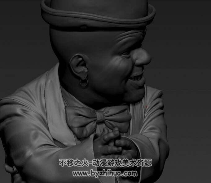 逼真写实的穿西装的侏儒 ZBrush模型