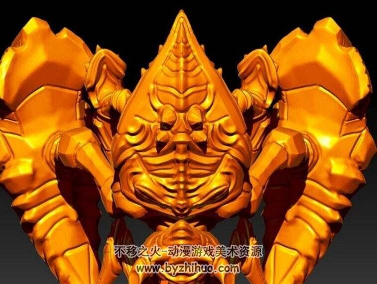 次世代 金甲魔虫 3D模型 ztl高模文件