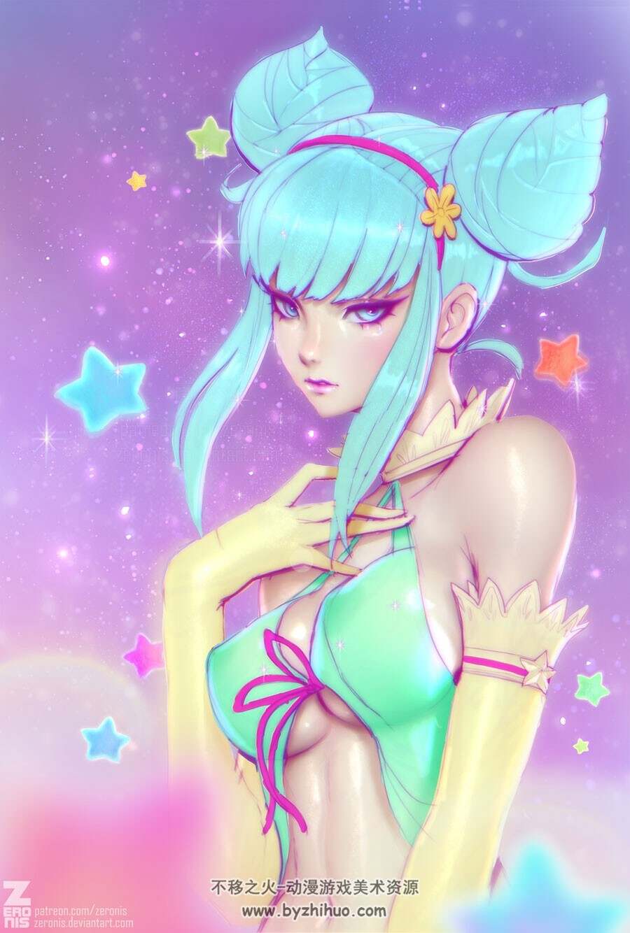 Zeronis 同人CG插画绘画视频教程 附PSD文件和笔刷 2015年9月