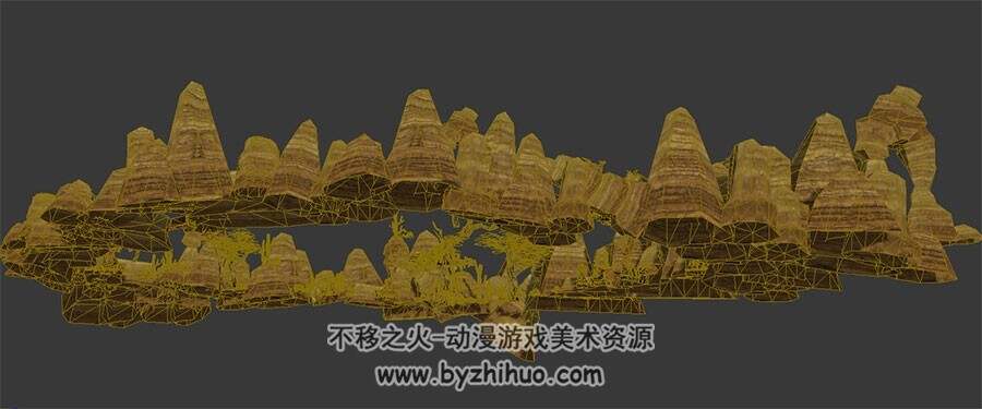 戈壁山体 Max模型