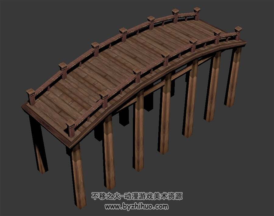 实用型小木桥 Max模型
