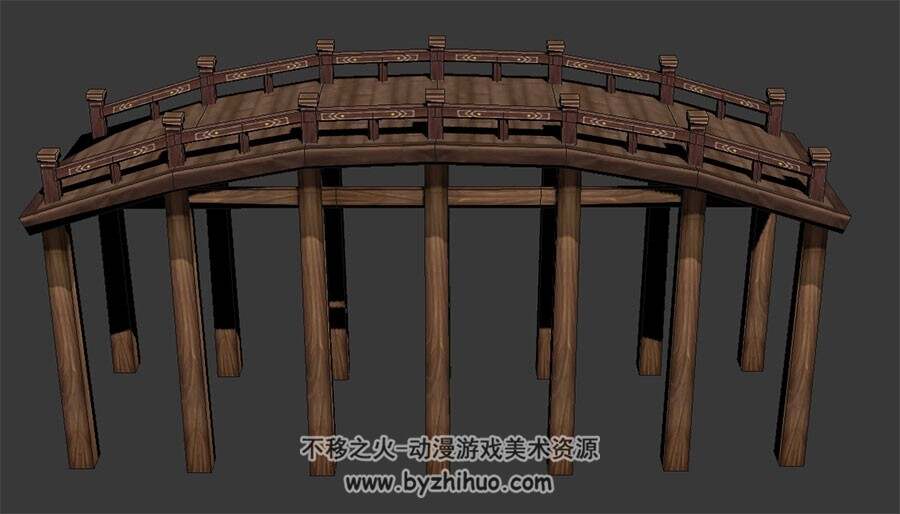 实用型小木桥 Max模型