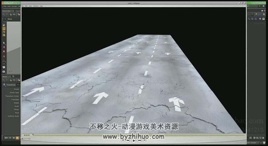 电影特效魔术师Houdini 产品级路面塌陷视频教程 39.4GB