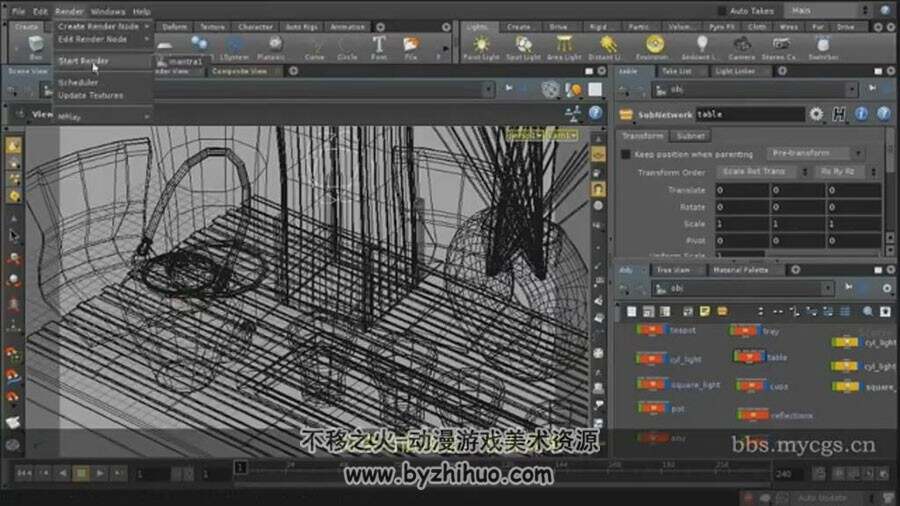 Houdini 着色与渲染视频教程 中文字幕版