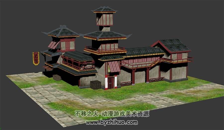 中式古代庭院 Max模型