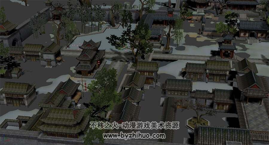 东方古代小城镇 Max模型