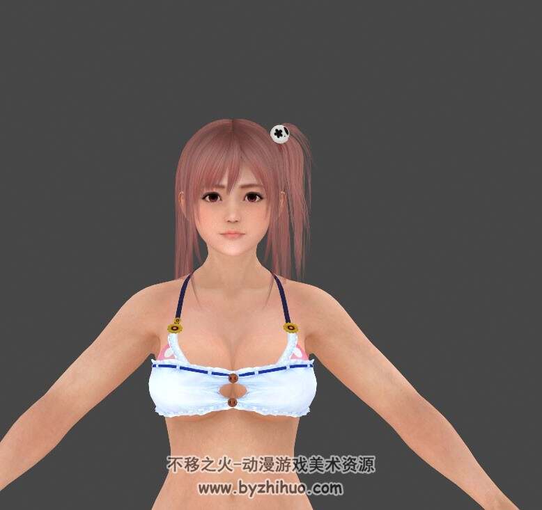 粉色奶牛泳装穗乃果流宗师果皇粉发少女次世代高精3d模型