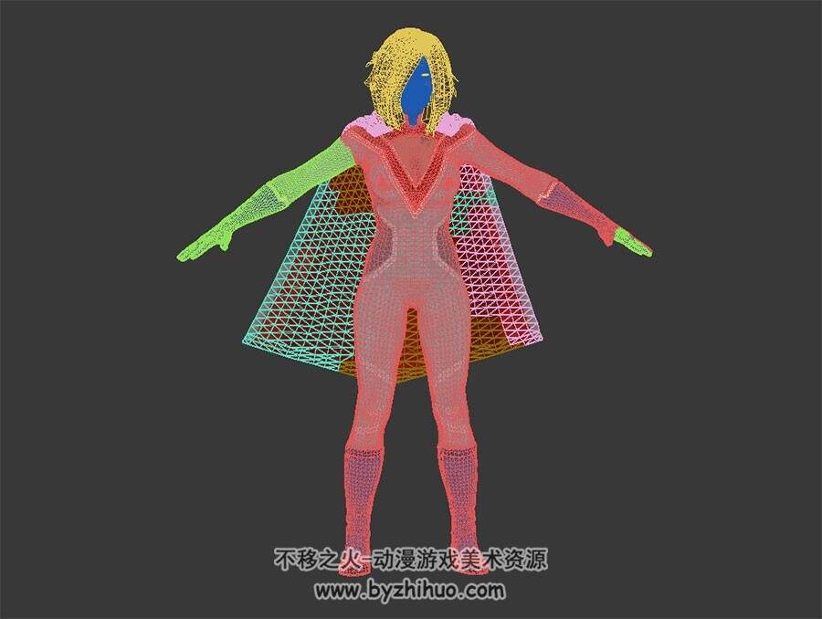 不义联盟 卡拉·祖 艾尔 神力女郎装 次时代3D模型