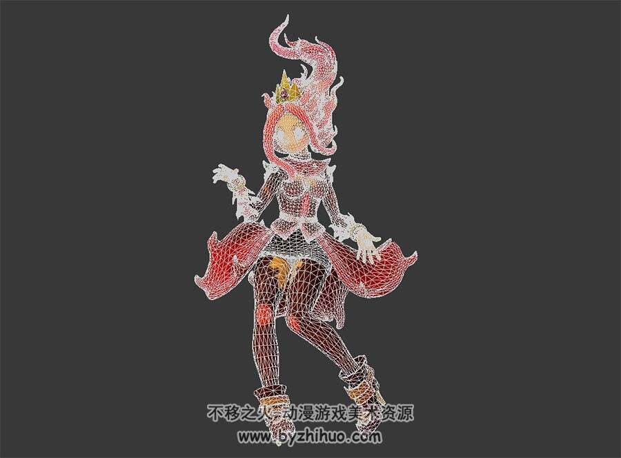 次世代 火焰精灵少女 3D模型