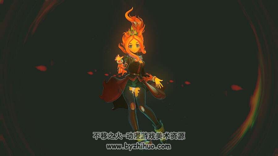次世代 火焰精灵少女 3D模型