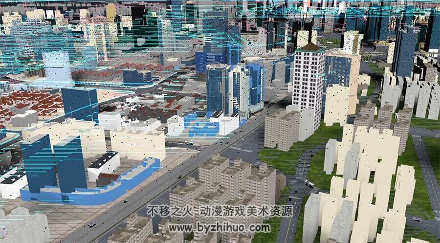现代化城市建筑 Max模型