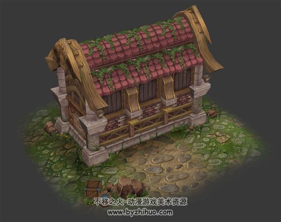 欧美风复古小房屋 Max模型
