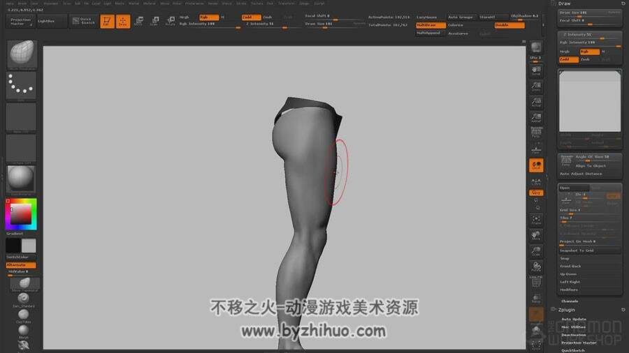 ZBbrush 雕刻逼真的黑人妇女角色雕刻视频教程 附工程文件
