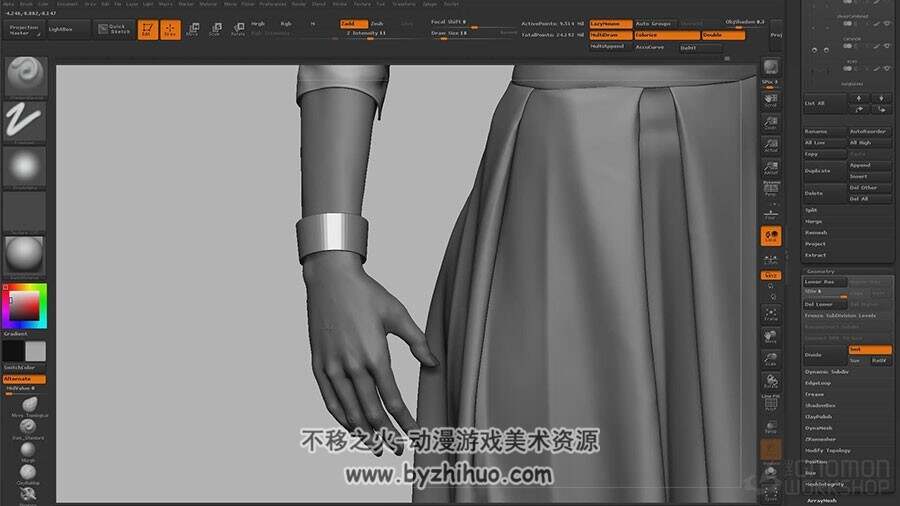 ZBbrush 雕刻逼真的黑人妇女角色雕刻视频教程 附工程文件