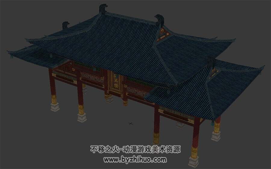 中式古代豪华大牌坊 Max模型