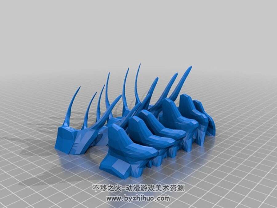 43个 残损的恐龙巨兽骨头 3D模型 STL模型