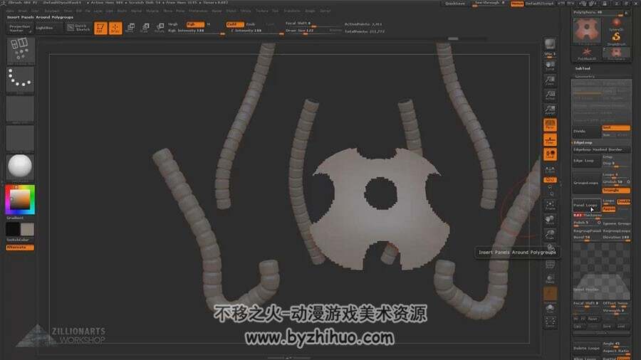 ZBrush 复杂的概念机器人雕刻视频教程