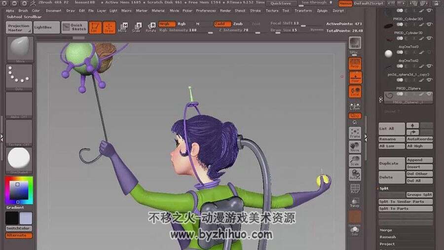 ZBrush 欧美卡通角色建模视频教程