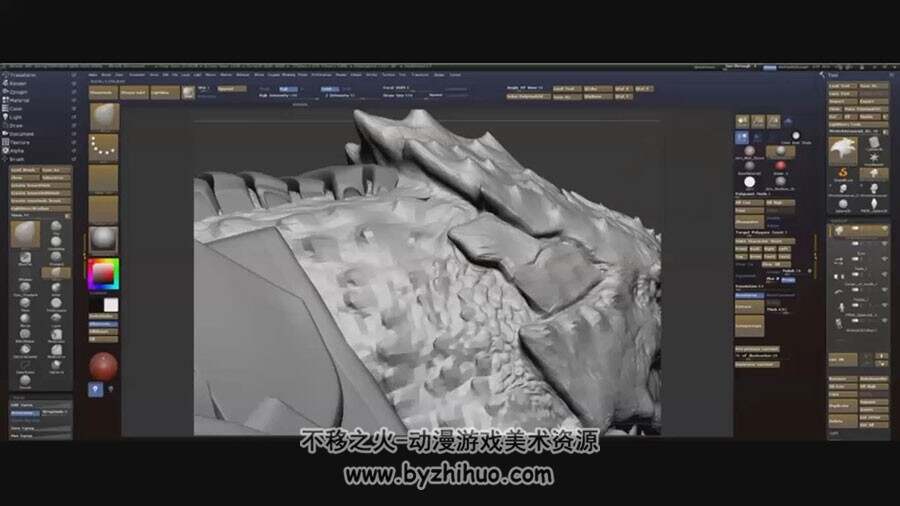 ZBbrush 怪兽游戏角色视频教程