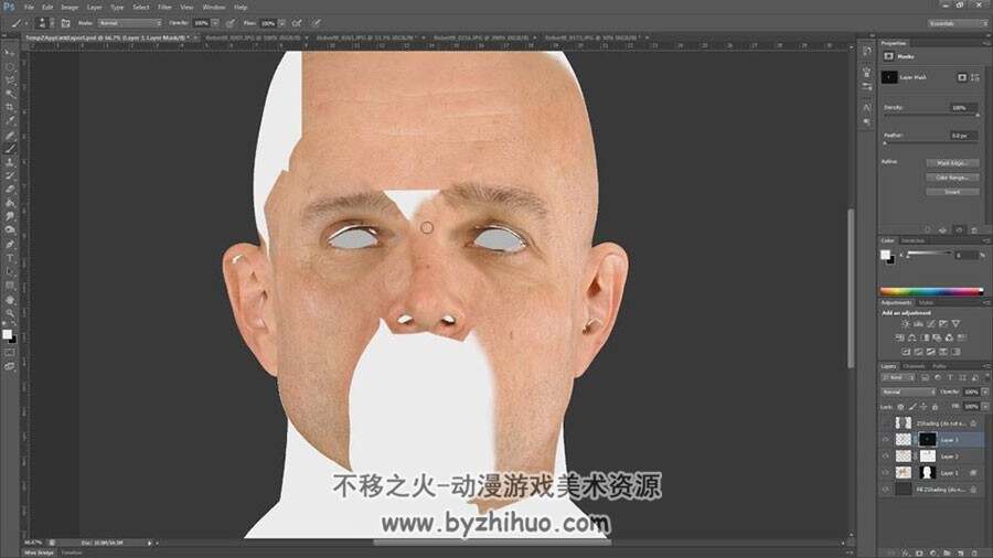 ZBrush 人物头部写实贴图制作视频教程