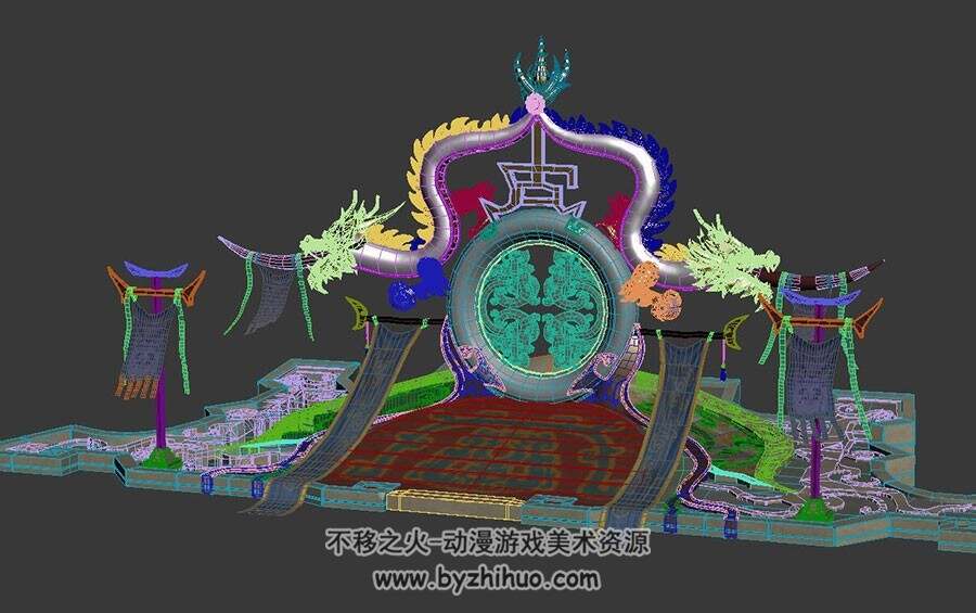 东方古风祭台 3D模型