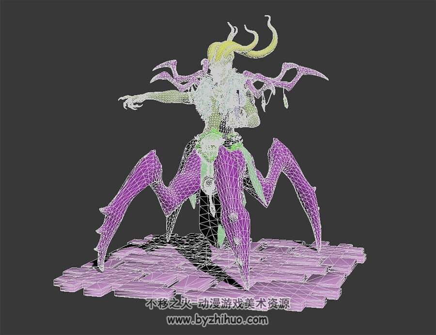 西方暗黑魔幻风 蜘蛛腿BOSS 高精3D模型