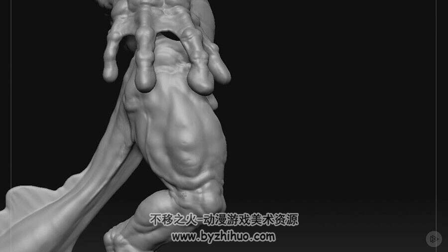 Zbrush 魔幻怪物角色设计细化雕刻视频教程 附源文件