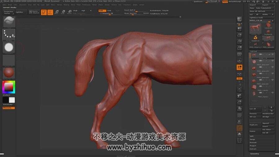 Zbrush 各种动物雕刻深入剖析视频教程