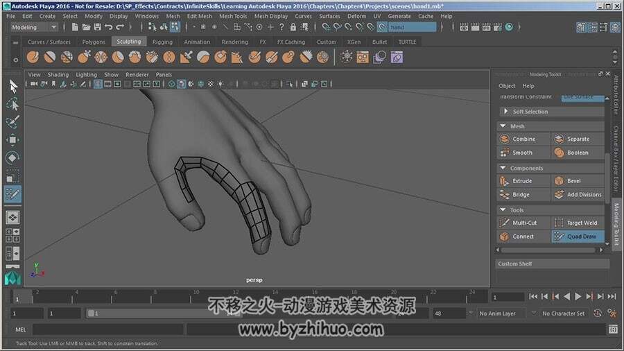 Maya2016 软件基础技能操作实例视频教程