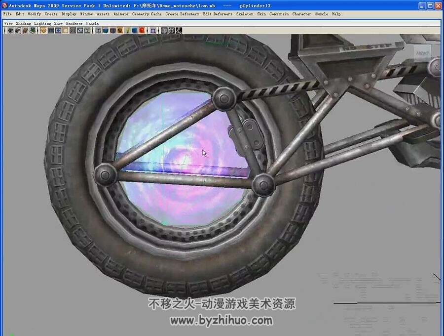 MAYA 摩托车从建模到贴图视频教程 附源文件