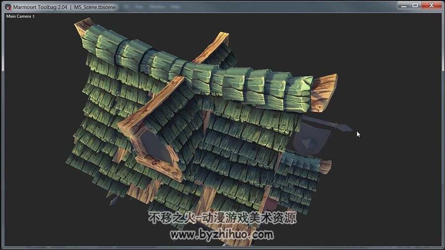 Maya & PS 古代房屋建模材质贴图视频教程 附源文件