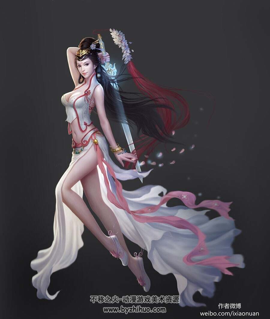 中式古装美人原画设定参考 32p