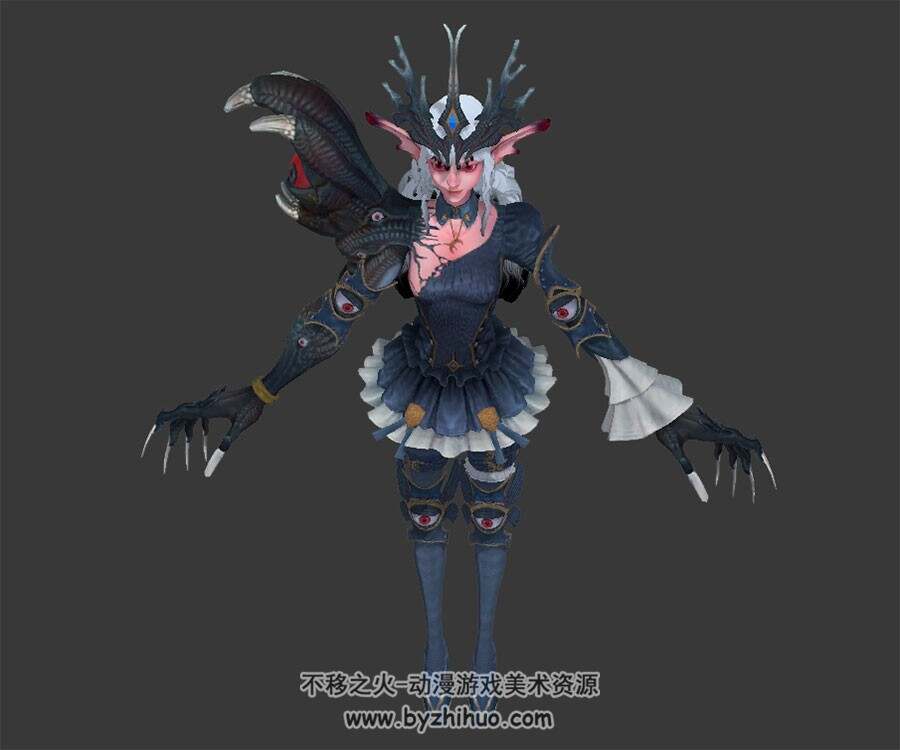怪物美人面 黑魔女 Max模型
