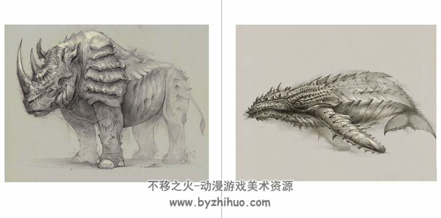 怪物设定线稿画集Subconscious Sketches from a Dark Place