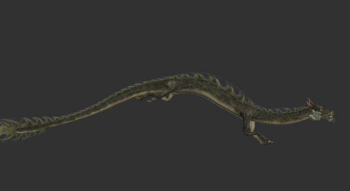东方神龙 3D模型 有骨骼动画