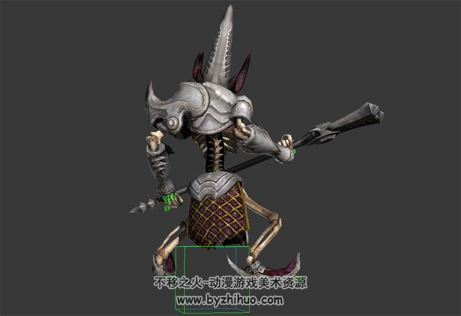 魔幻风 骷髅士兵 3D模型 有骨骼动画