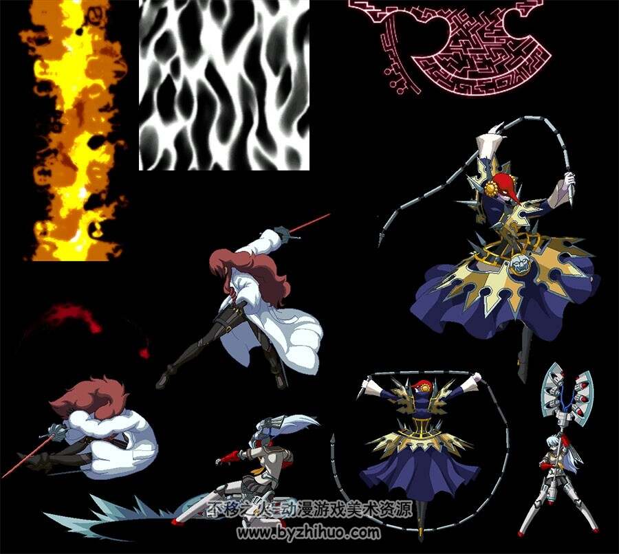 日系美少女玄幻类 角色动作序列帧分享 20481P