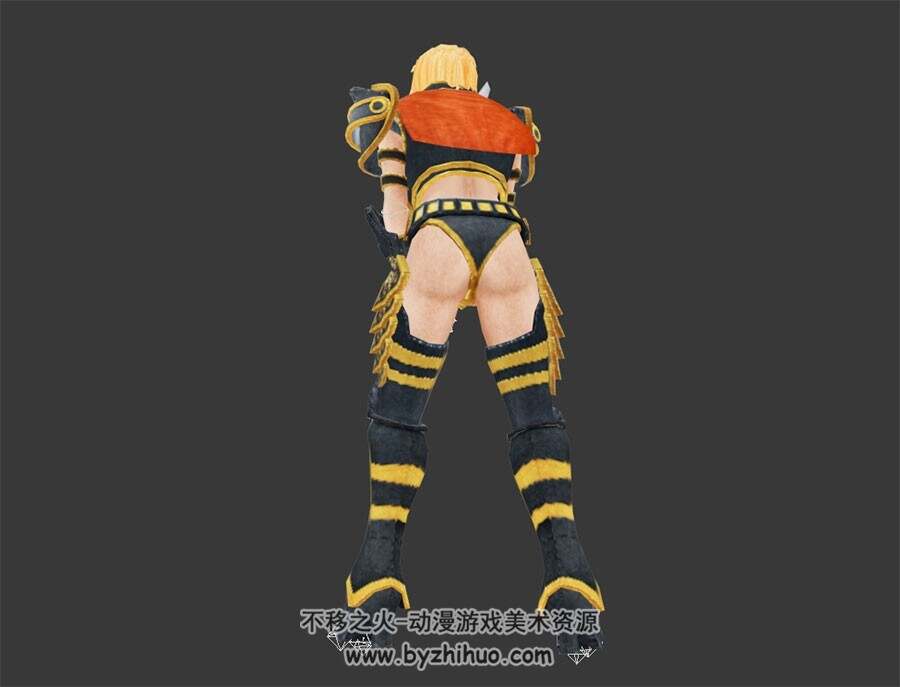 次世代大剑铠甲女战士 3D模型 有绑定和动作