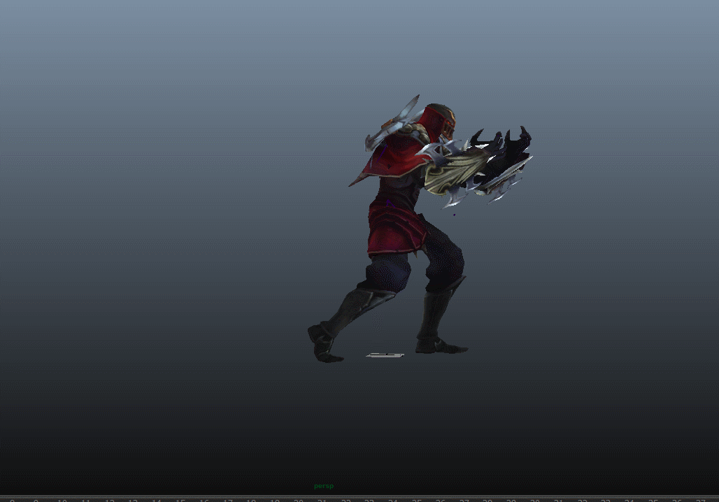 忍者刺客 3D模型有骨骼和绑定