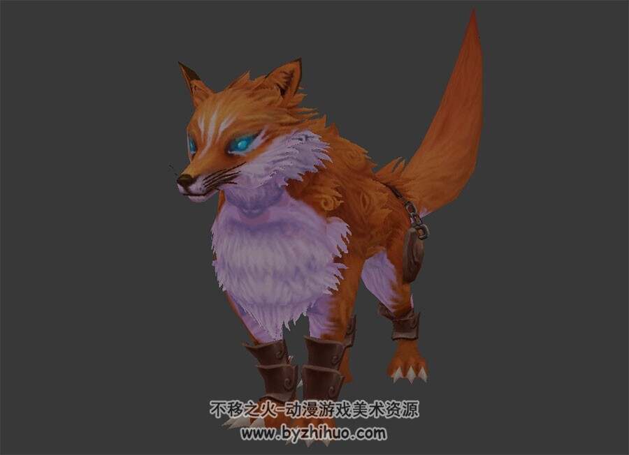 红毛狐狸 3D模型 有绑定和动作