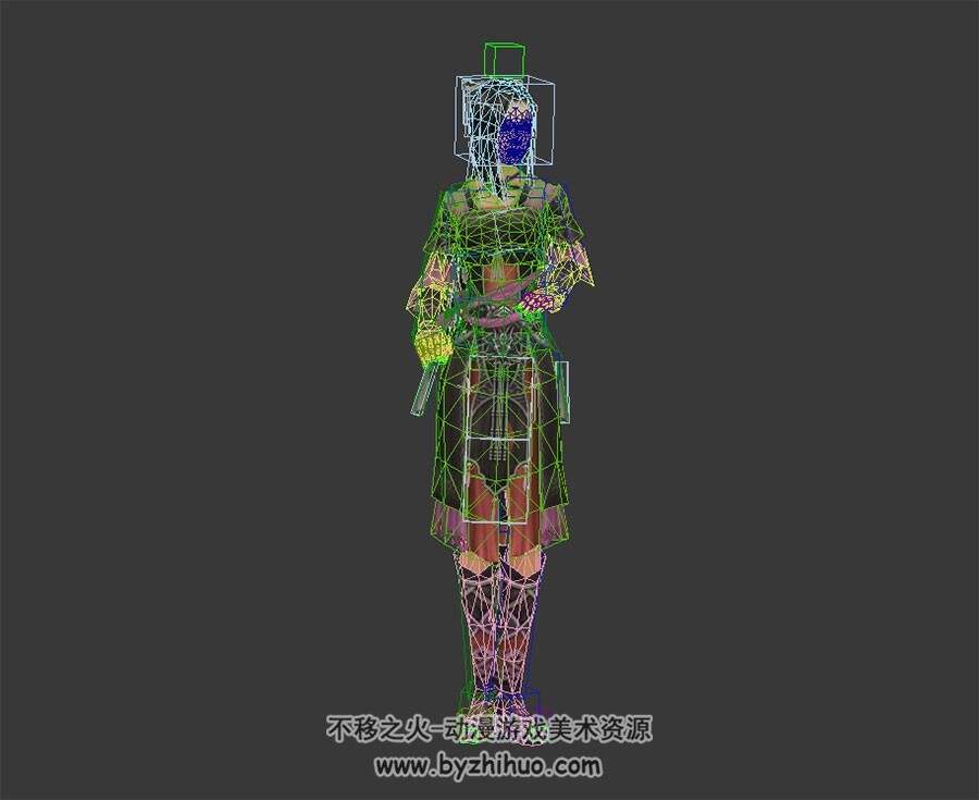 剑三 万花女弟子 3D模型 有绑定和3个攻击动作