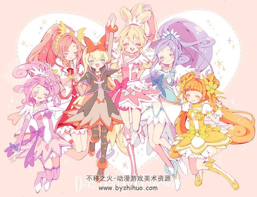 心跳！光之美少女-ドキドキ!プリキュア 插画壁纸分享 50P
