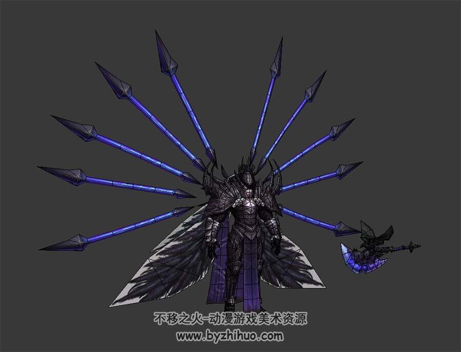 西方暗黑魔幻 毁灭战神 3d模型