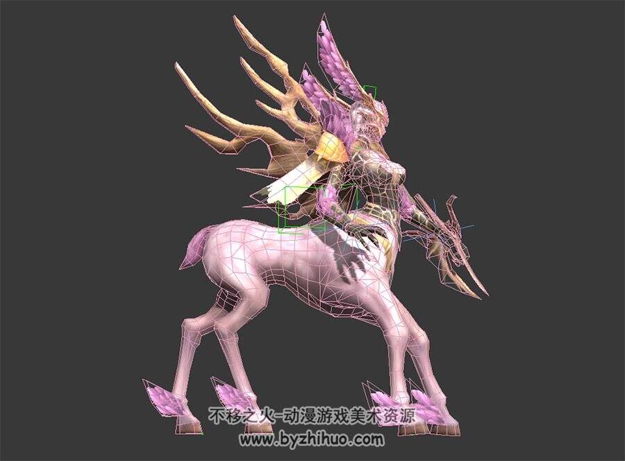 西方神话 人马战士3D模型 有绑定和动作 四边面